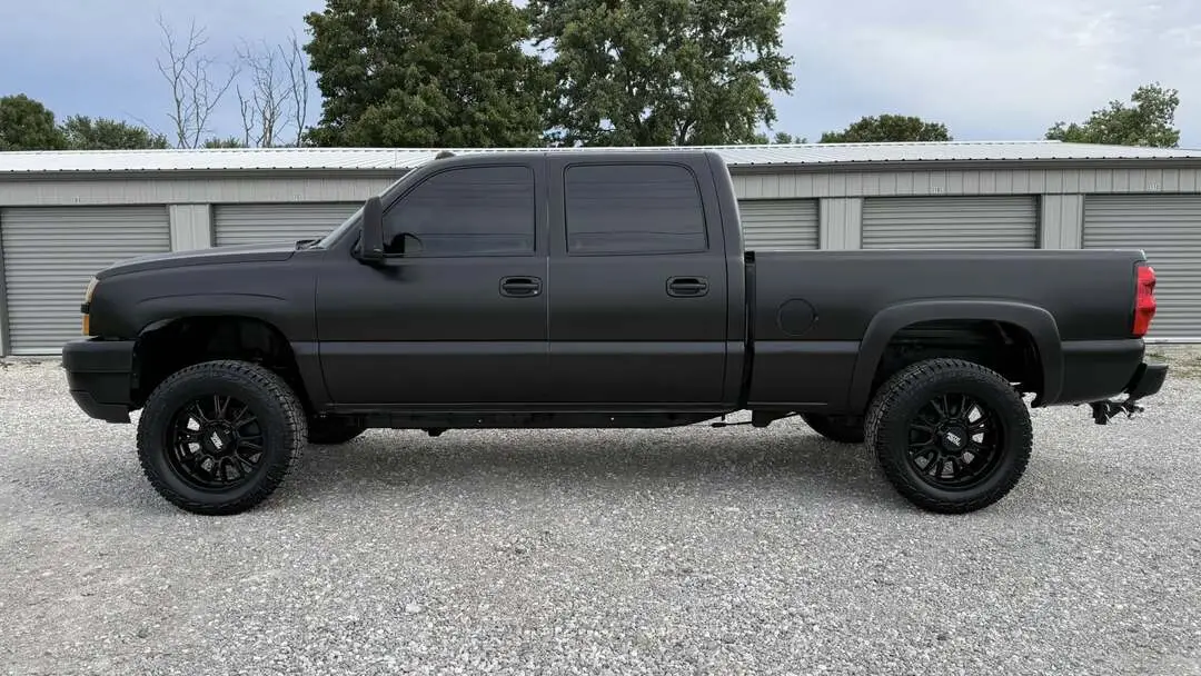 Matte black truck