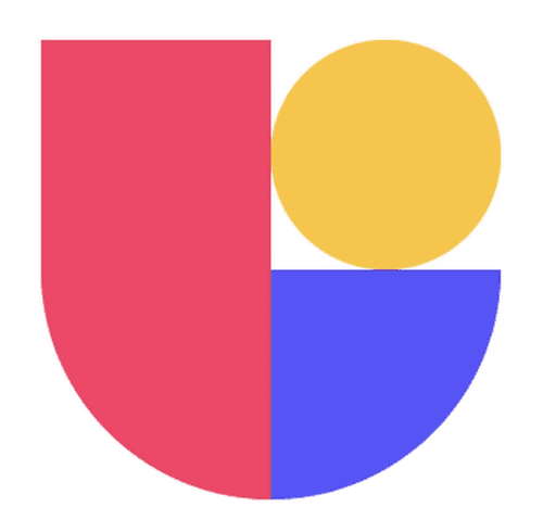 Logo featuring a combination of red, yellow, and blue geometric shapes.