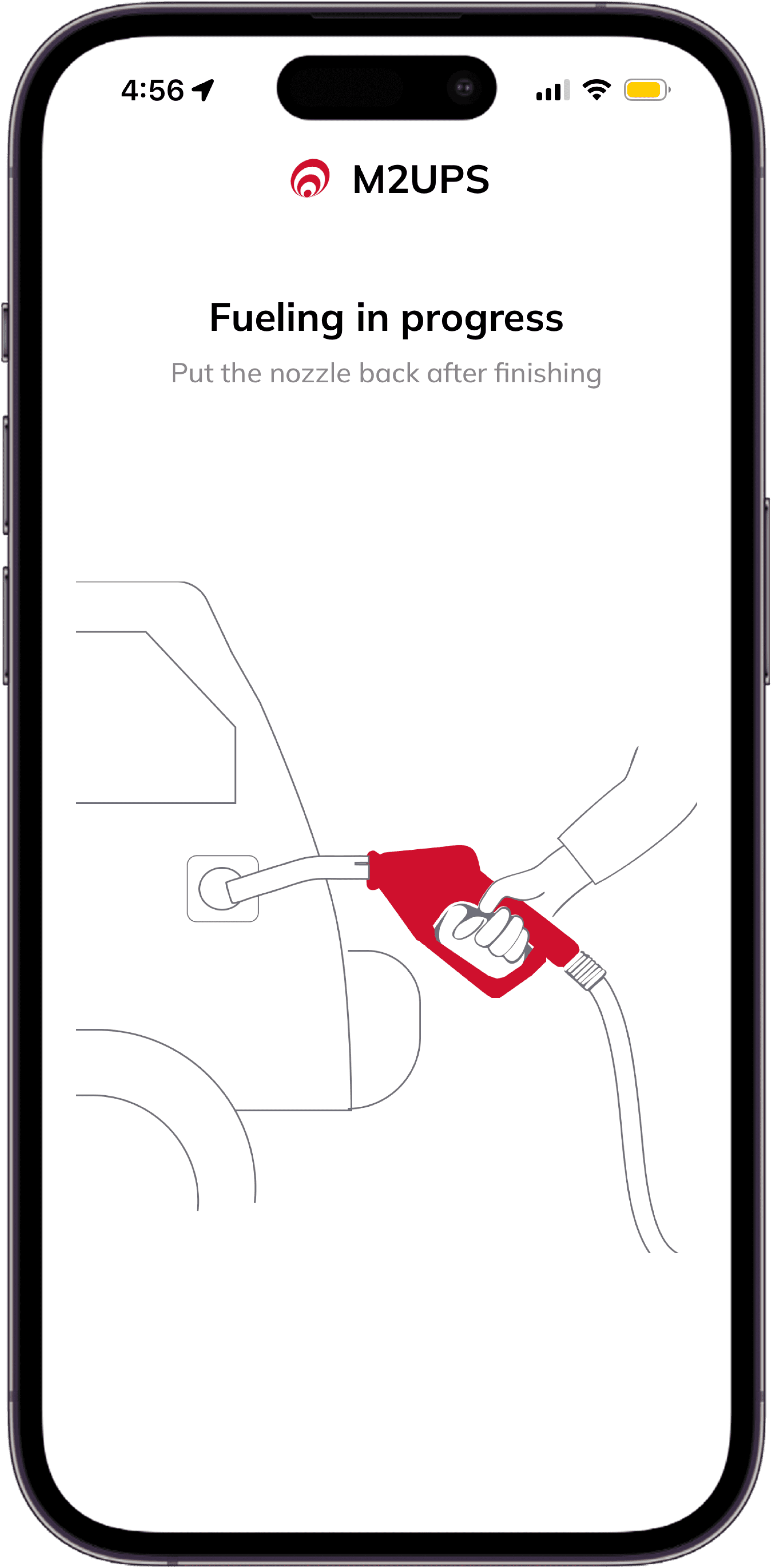 Screenshot of Compac pay app, showing that pump 3 is ready for fuelling.