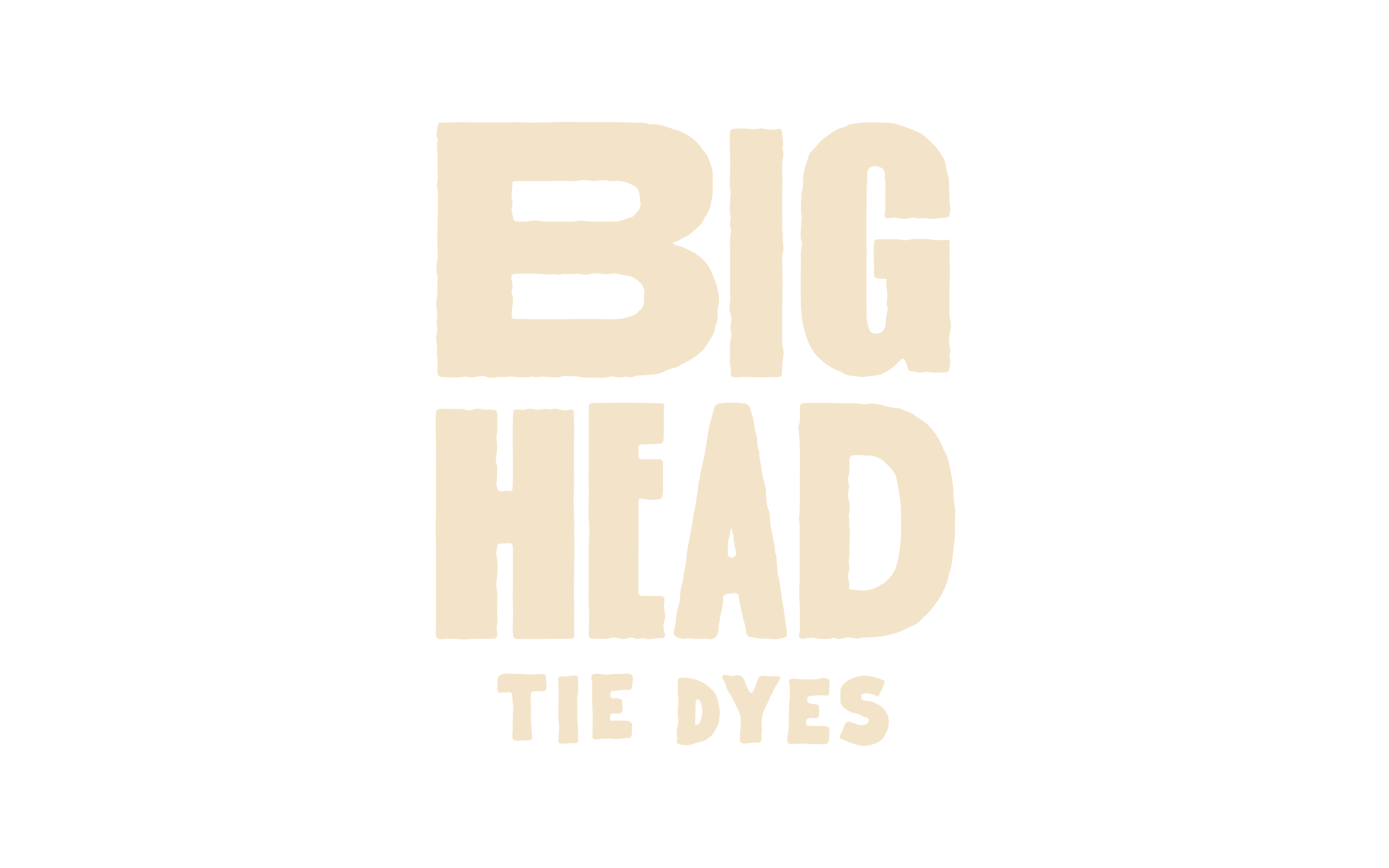 Big Head Tie Dyes Stacked Logotype