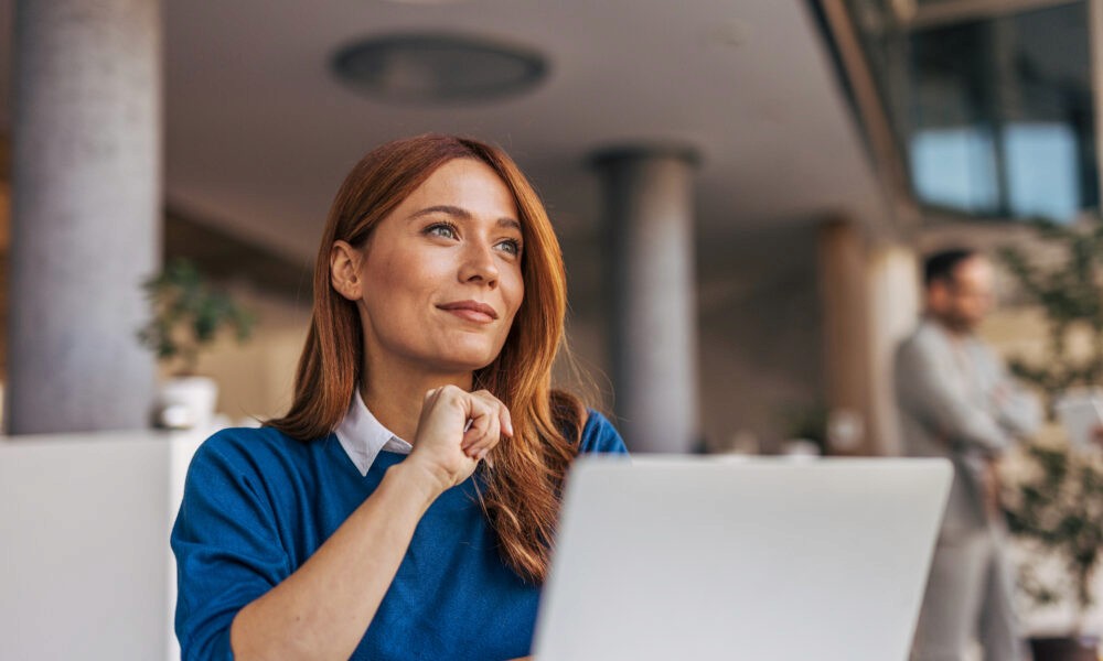 person checking expenses on ther laptop