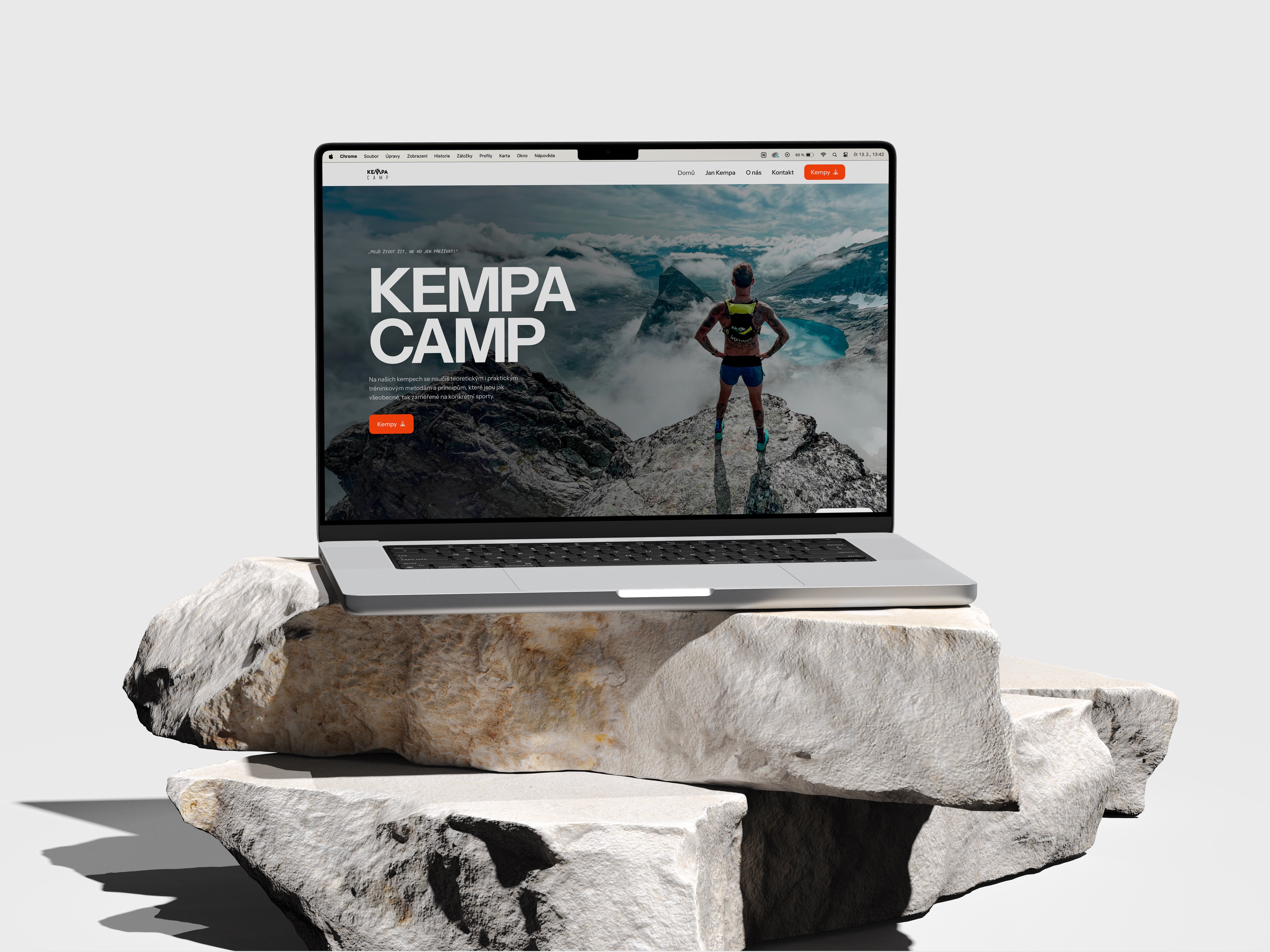 Kempa Camp - dekstop mockup