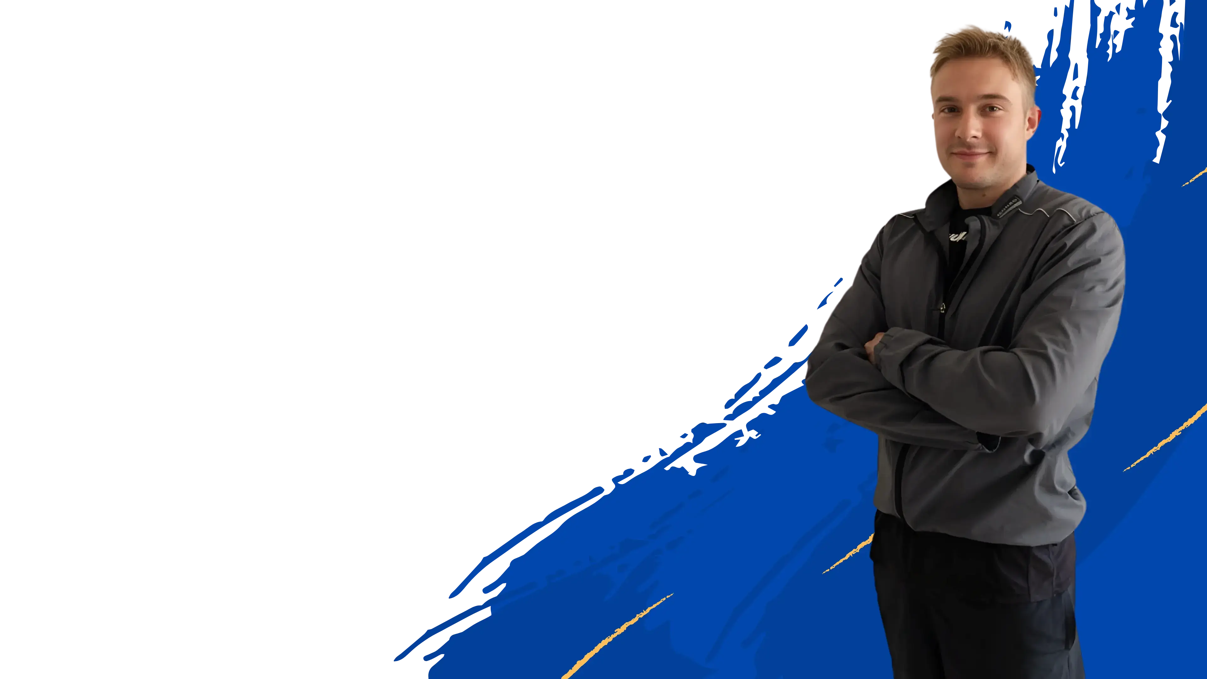 Personal Trainer Tom aus Dielsdorf in der Hero Section mit motiviertem Blick