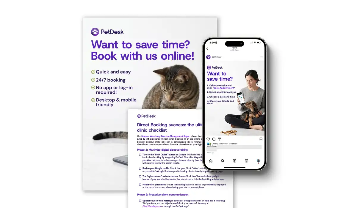 Free Direct Booking Resource Pack for vet clinics 