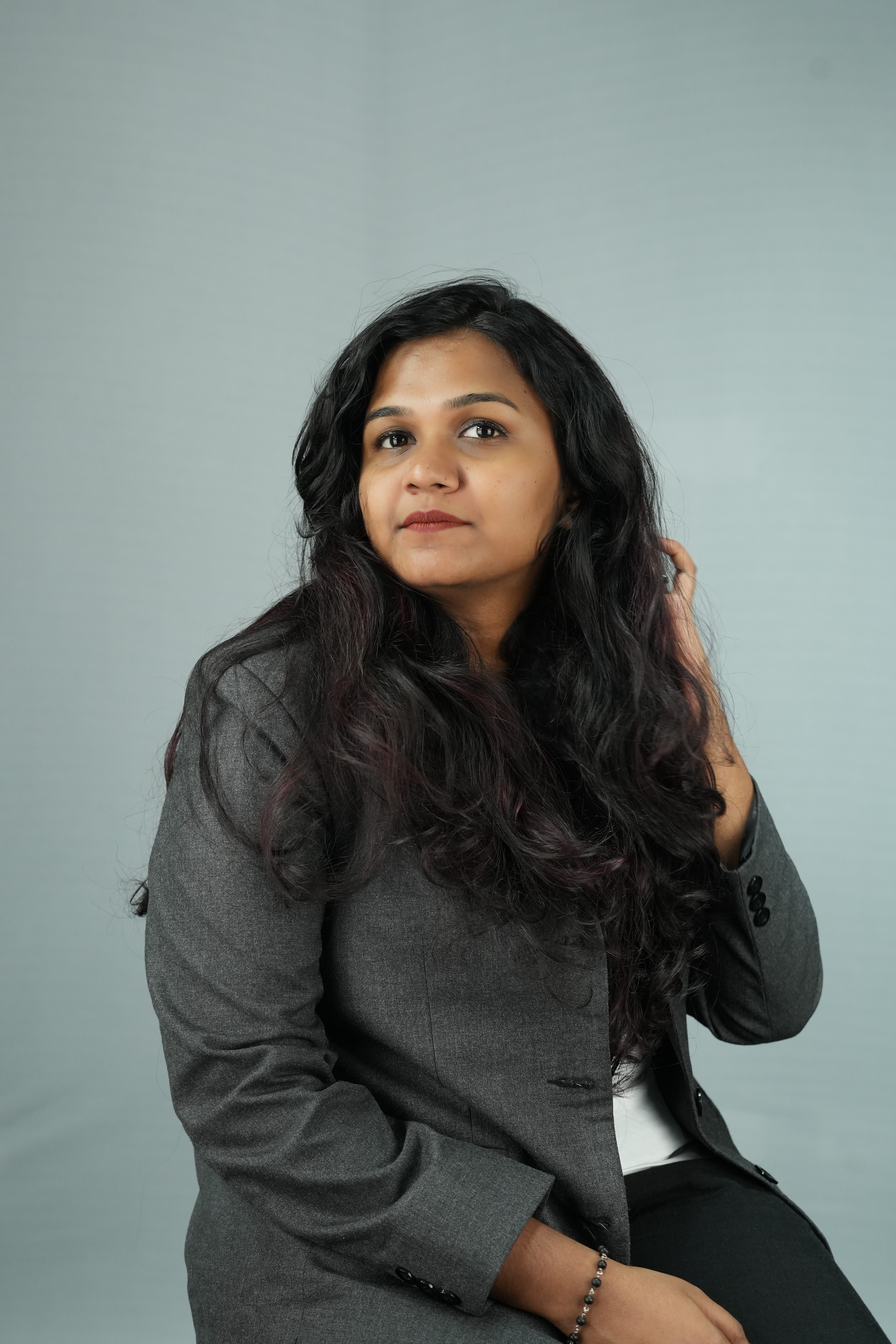 Portrait of portfolio creator – back view