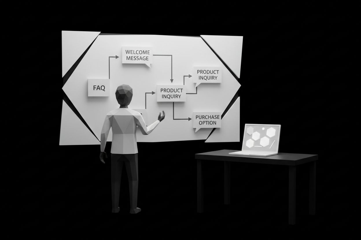 A marketer planning a chatbot flow