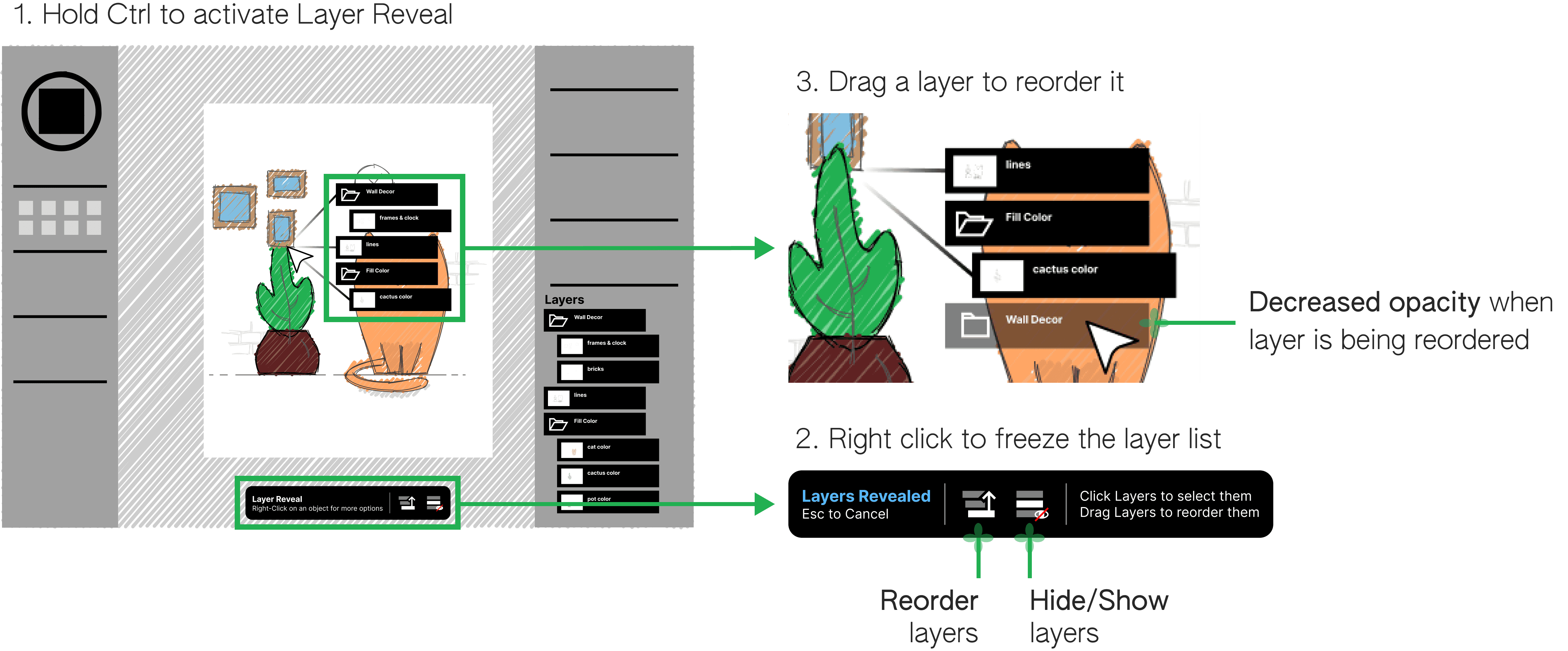  Wireframe - Layer Reveal's Mechanism