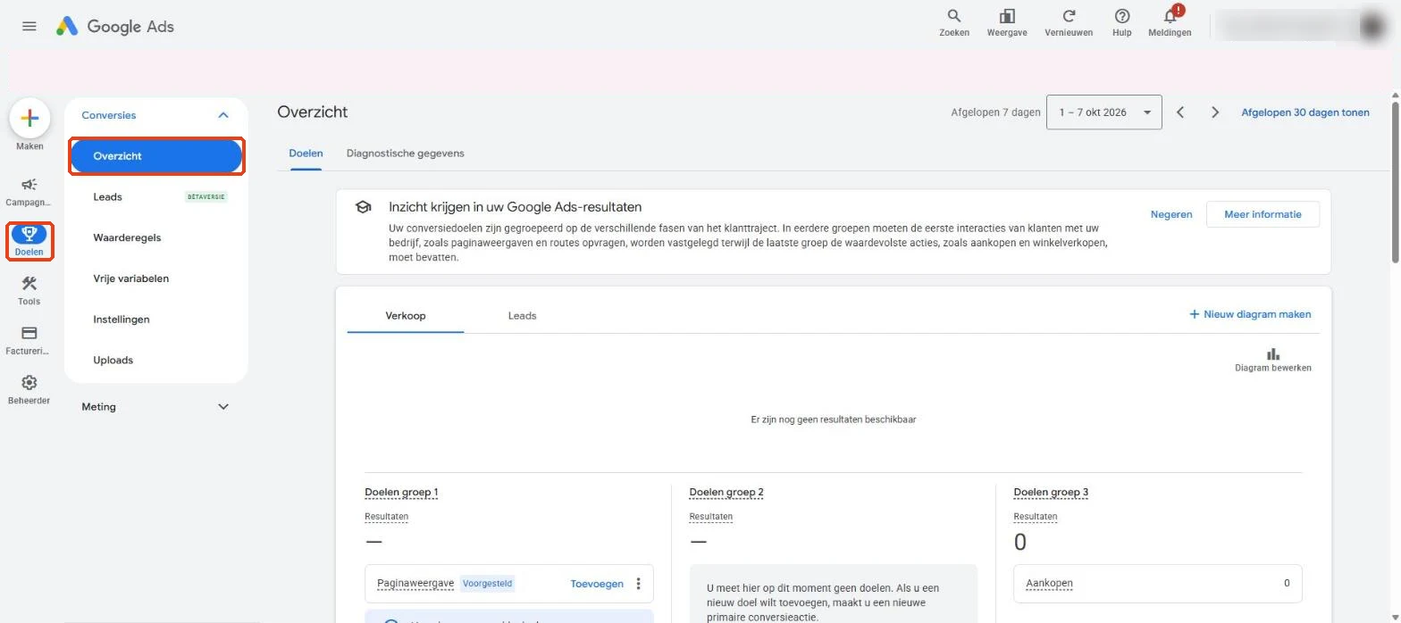 Google Ads: Doelen, Conversies, Overzicht