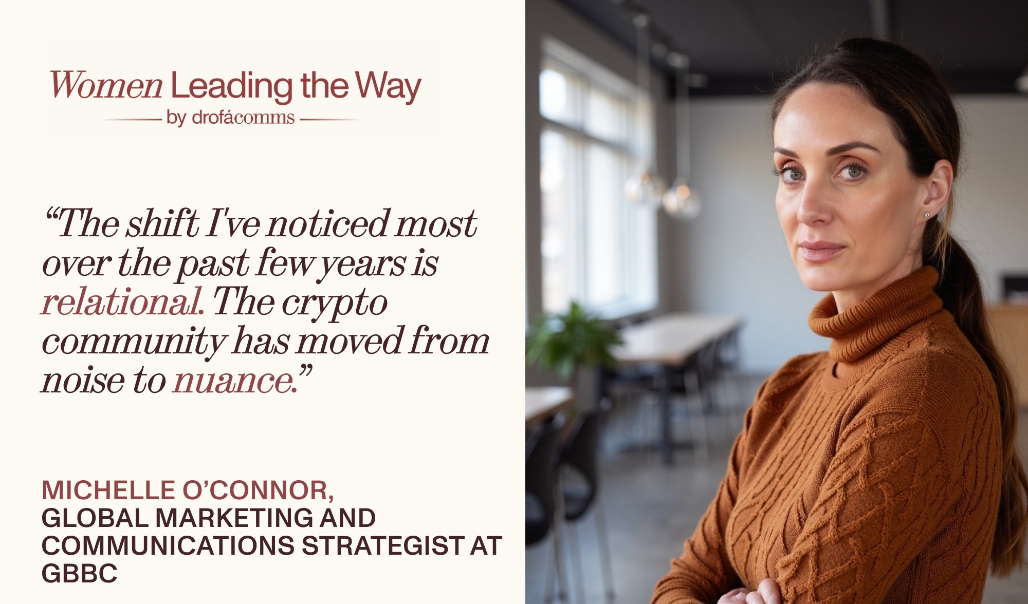 Michelle O'Connor, Global Marketing and Communications Strategist at the GBBC, on blockchain maturity and crypto trends