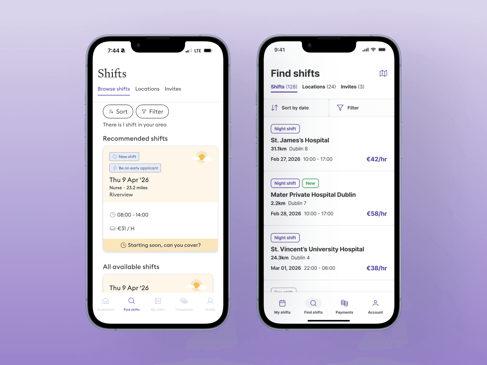 Tablet showing Bloomy UI