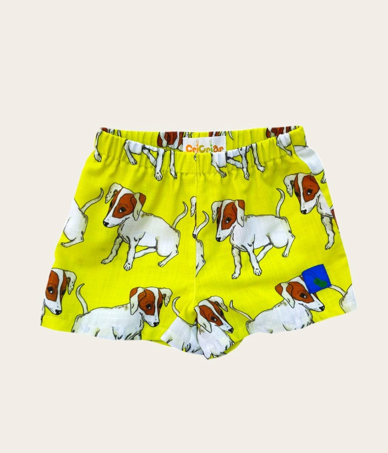 Calções de Criança Amarelo “O meu melhor amigo”