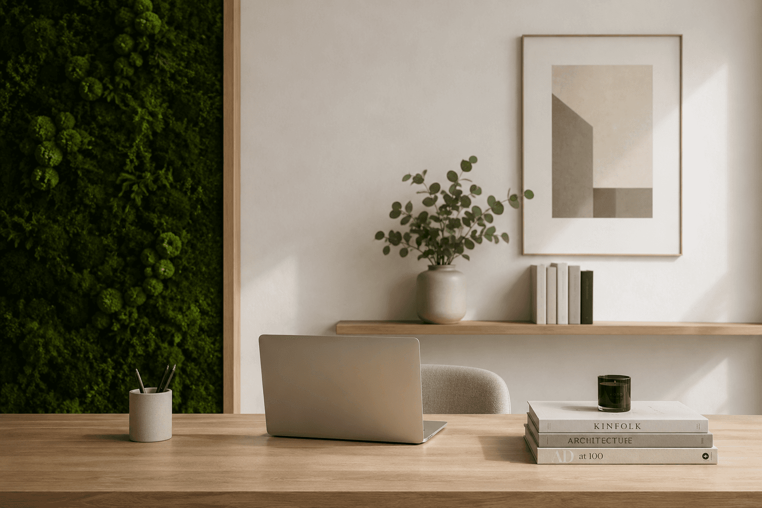 Portrait of portfolio creator – back view