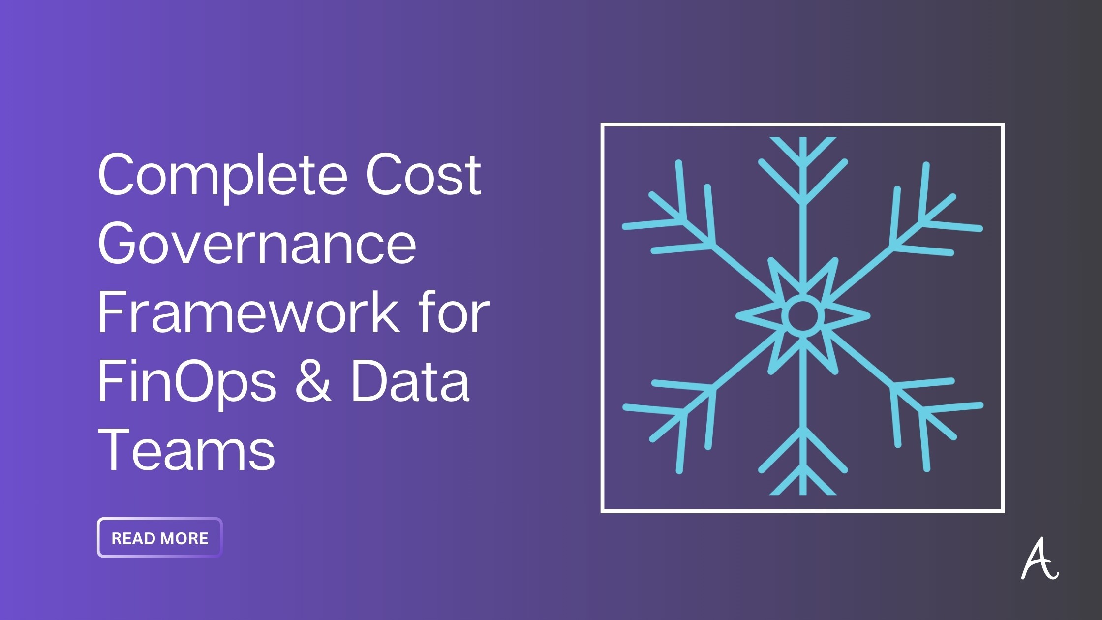 Snowflake Cost Governance Framework - 4 Pillar Approach