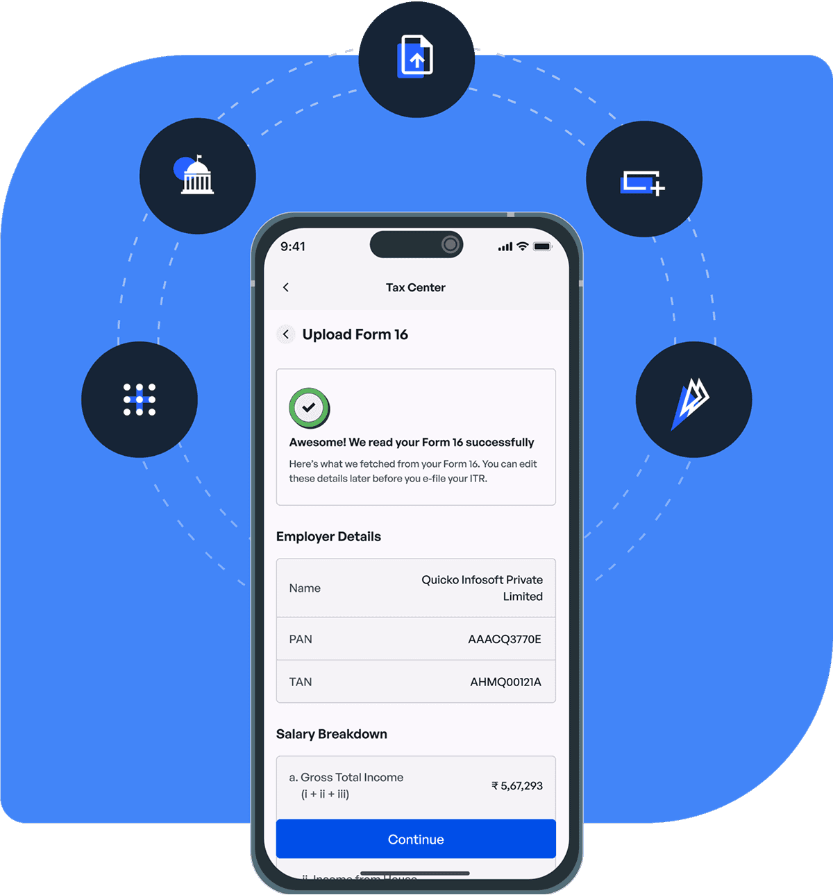 Illustration showing Quicko’s exceptional interfaces with smooth workflow