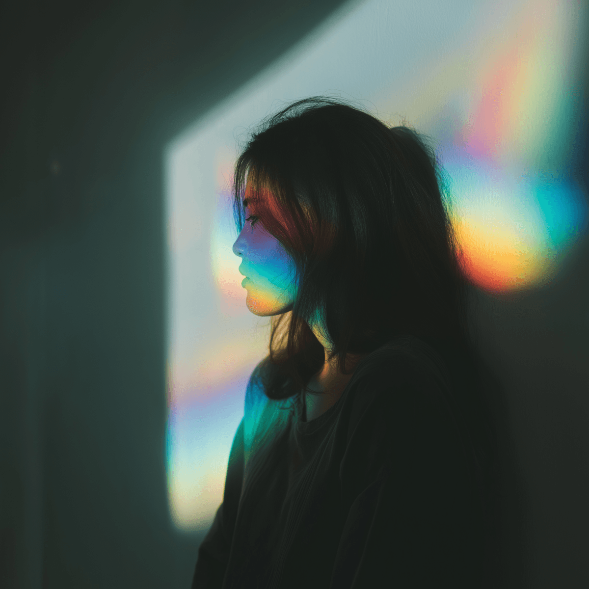 Rainbow Light Portrait