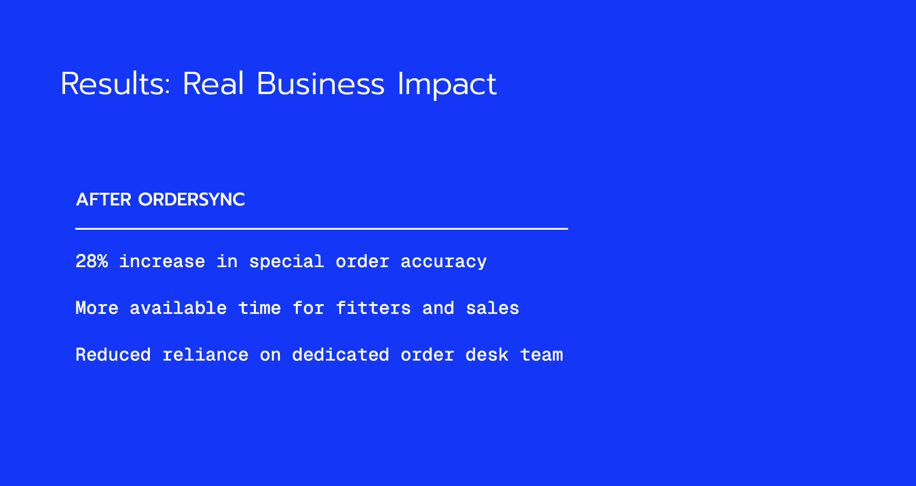 Case Study 2nd Swing Results