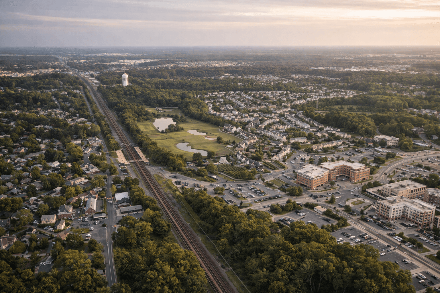Drone view of area near Odenton, MD