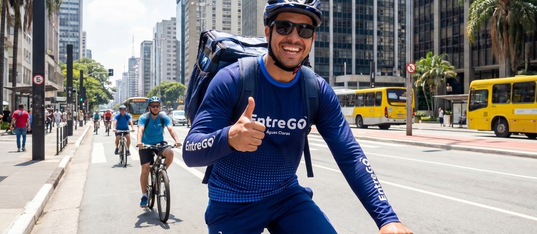 Entregador de bike