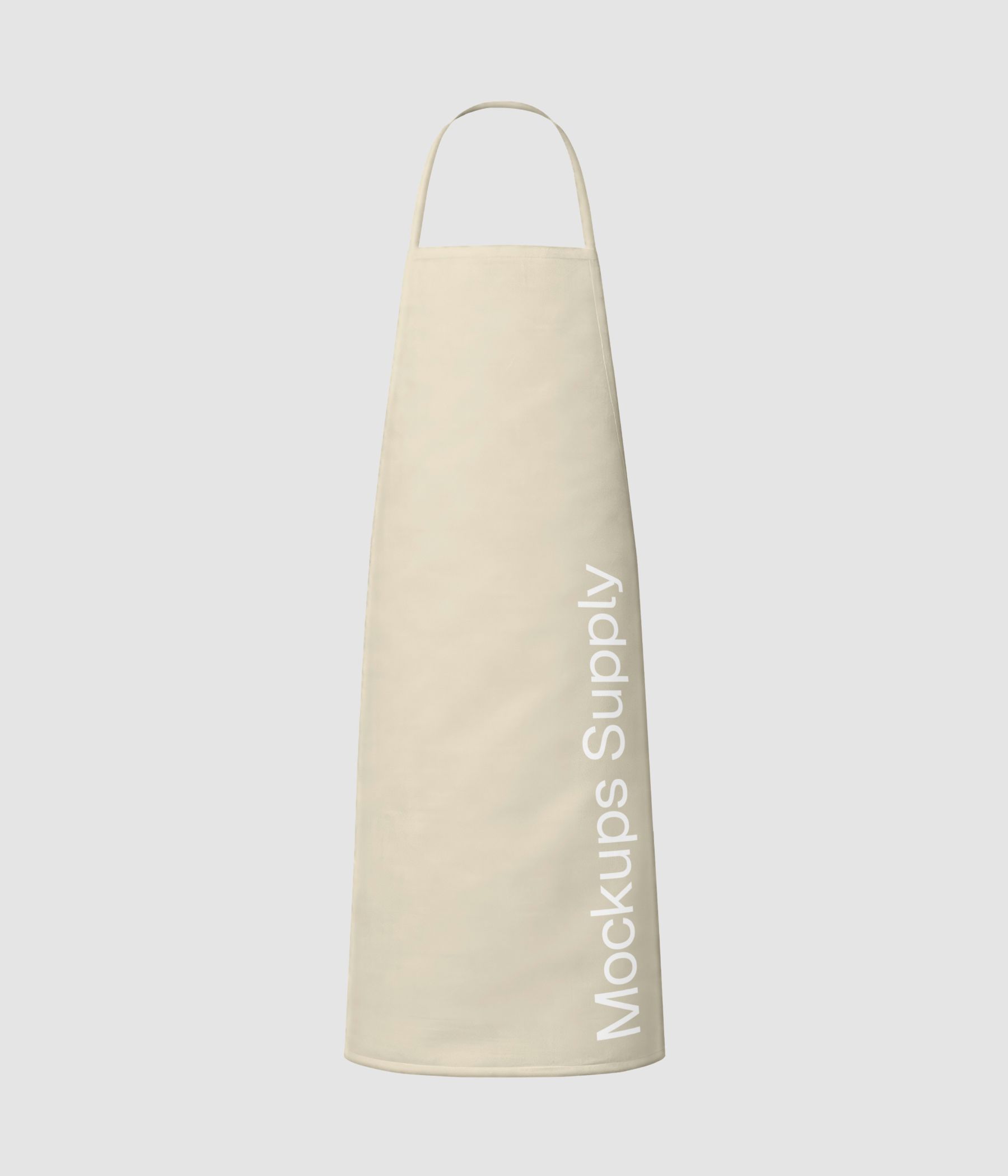 Front view apron mockup for cafe uniform and logo design showcase