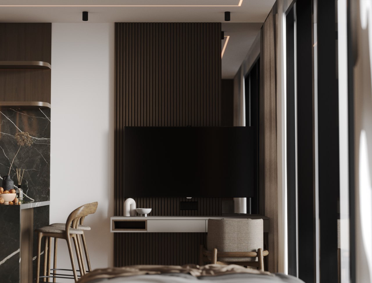 Apartment with volcano views in Elysium complex, Pererenan