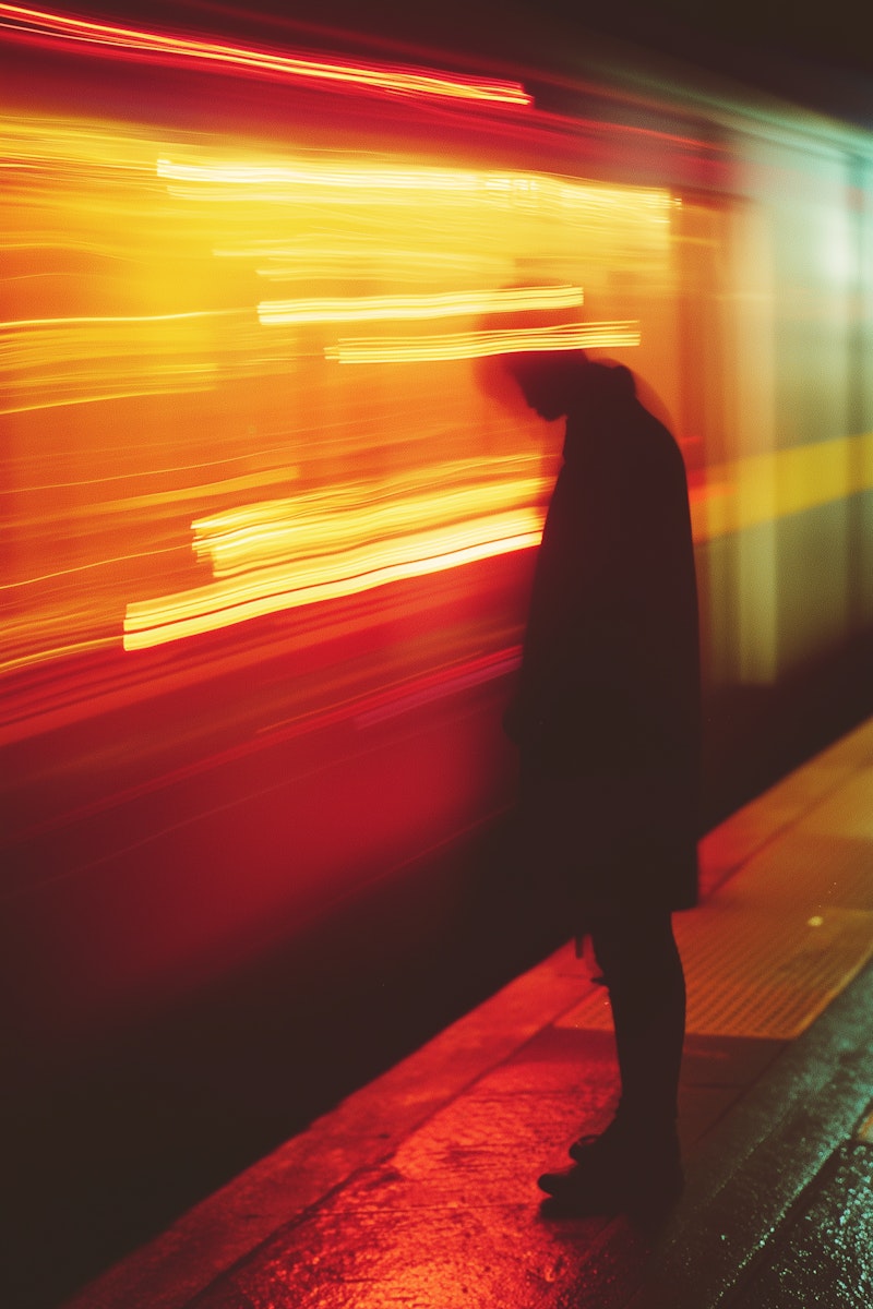 Abstract flowing artwork in deep blue, teal, and warm orange tones, used as a visual backdrop for the brandmw26 homepage