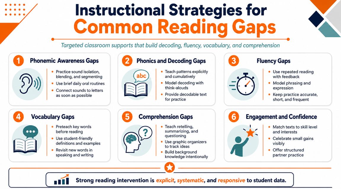 Instructional Strategies for Common Reading Gaps