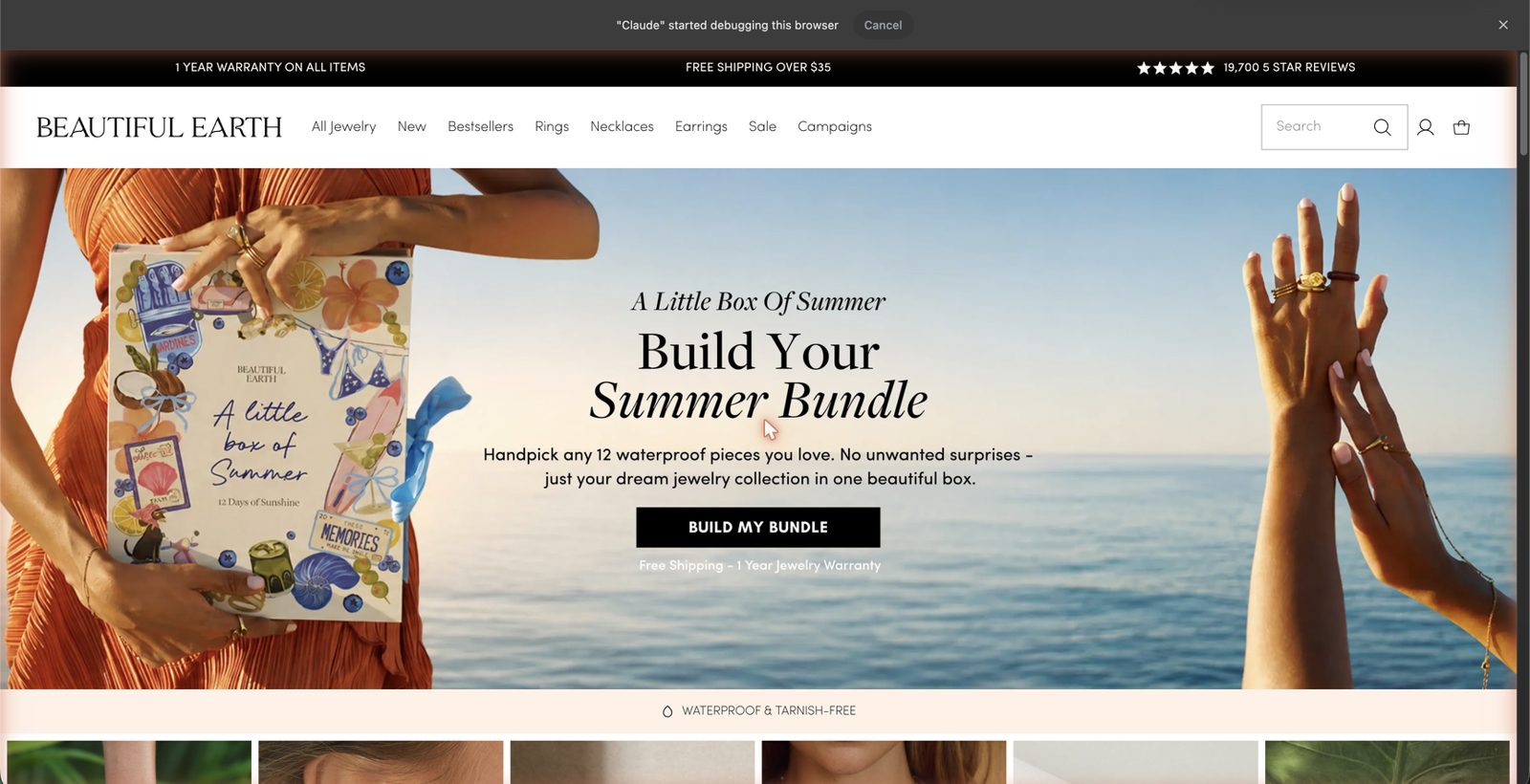 Beautiful Earth Boutique website