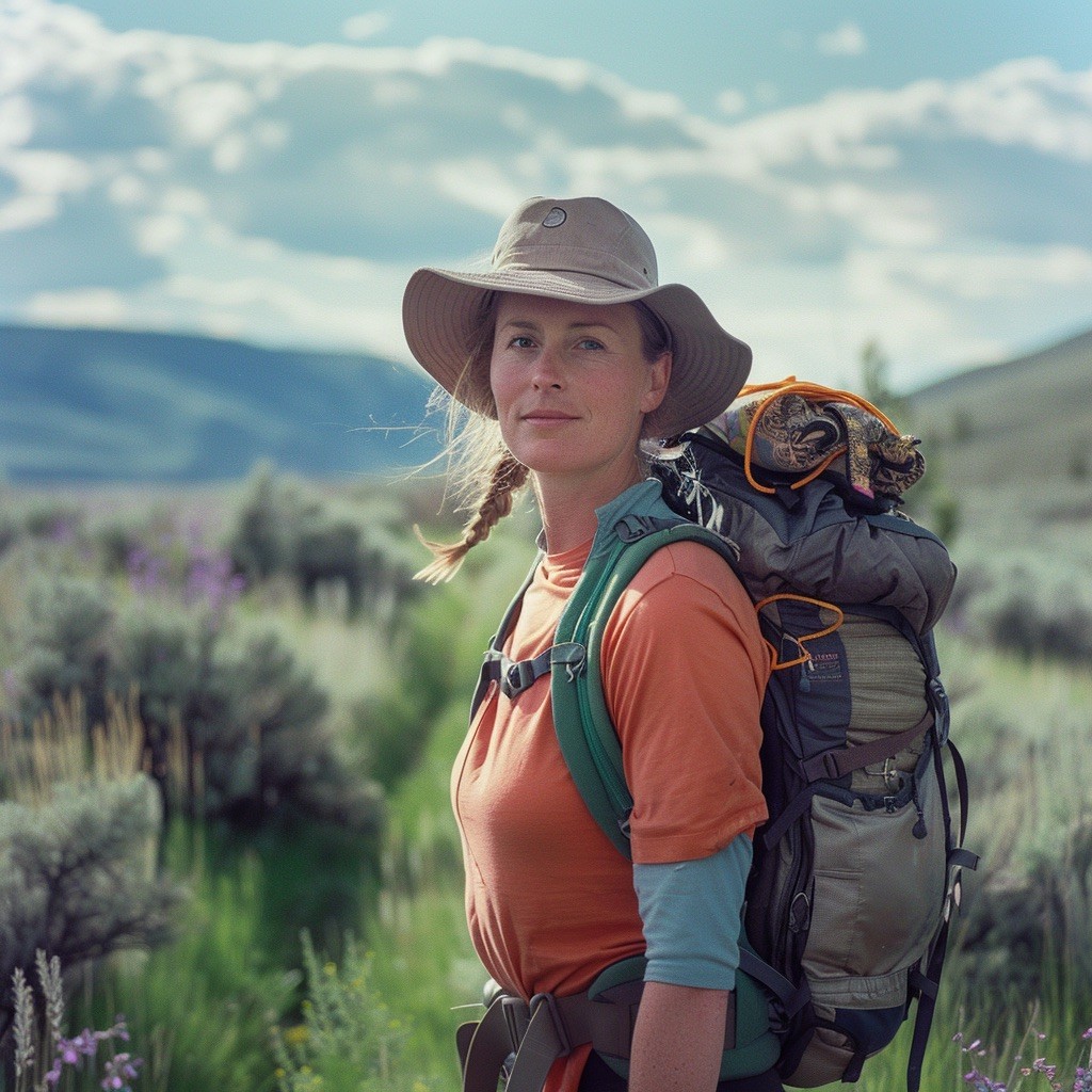 Woman rucking in Spring