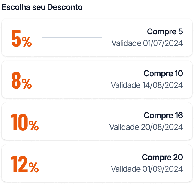Interface do PromoHero na parte de Escolha seu Desconto