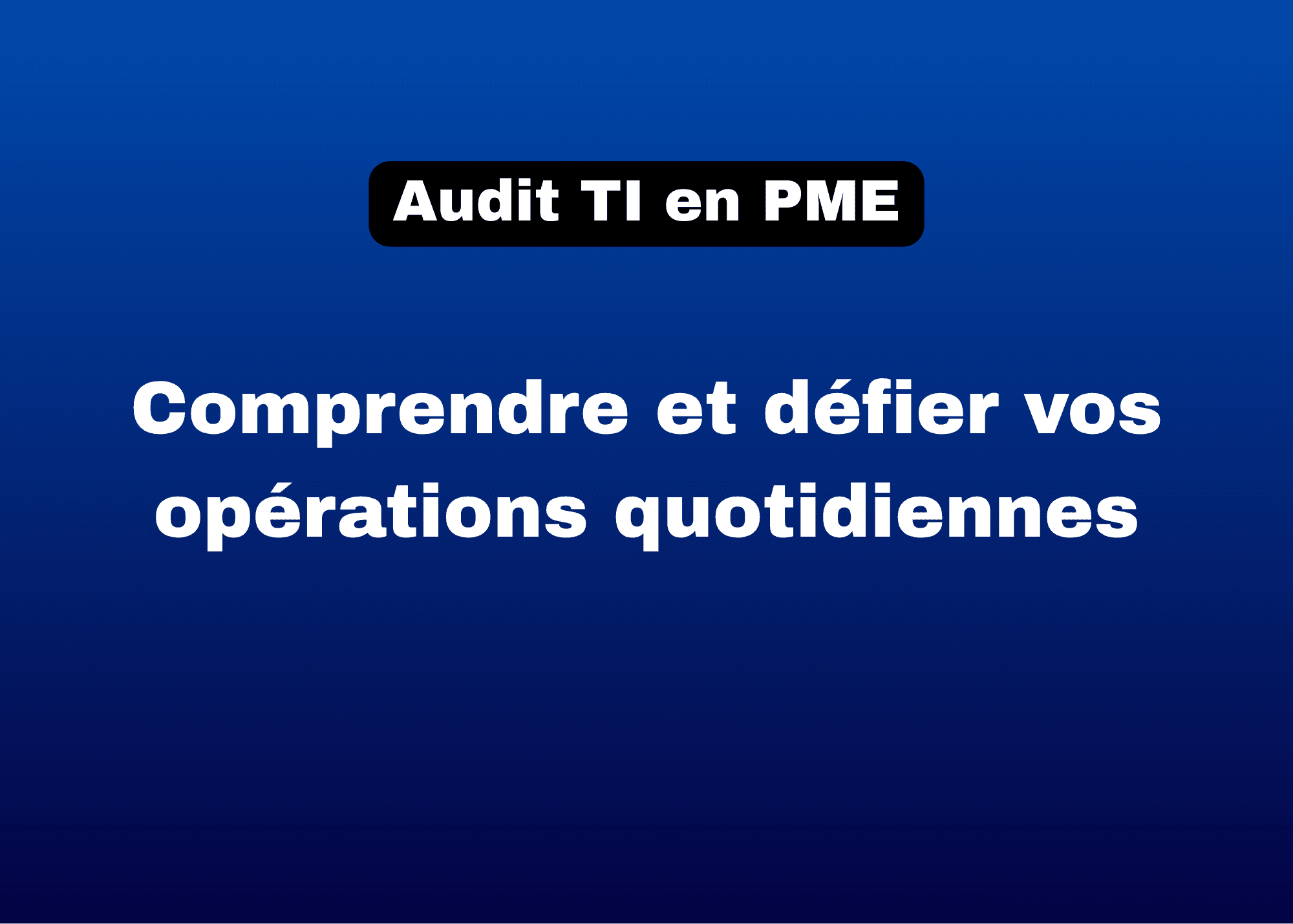 Audit TI en PME