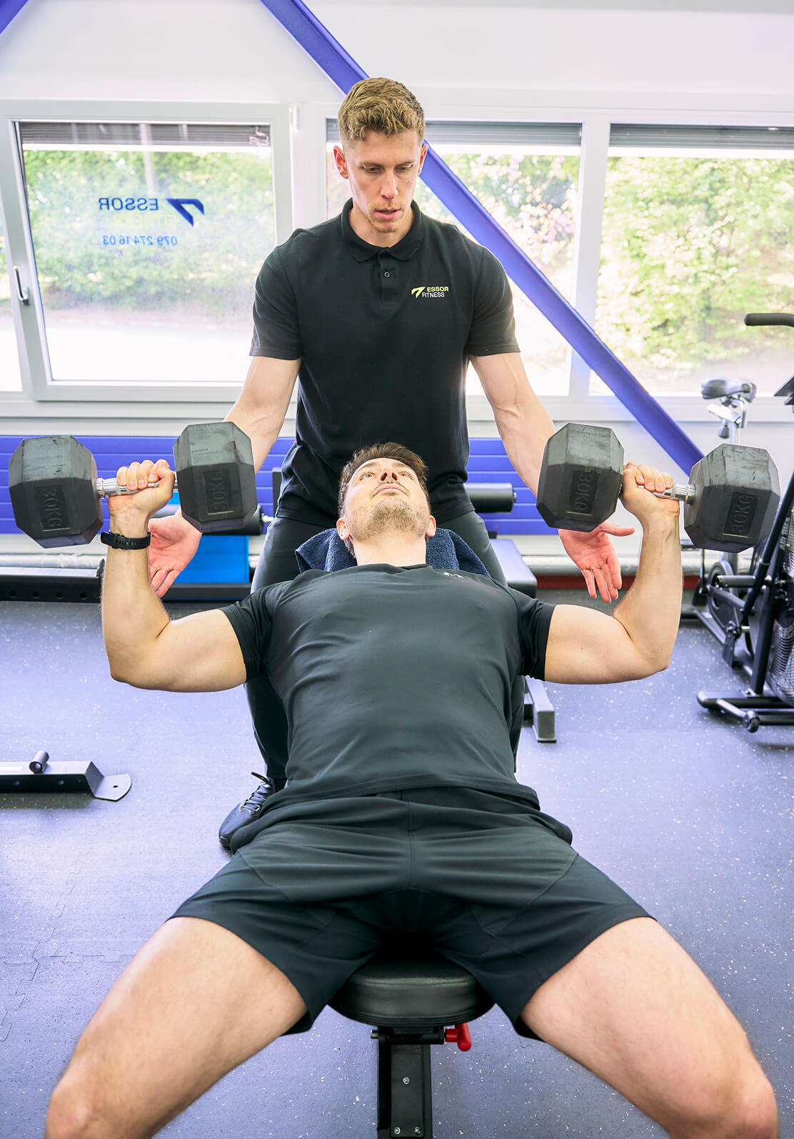 Fitness trainer and trainee