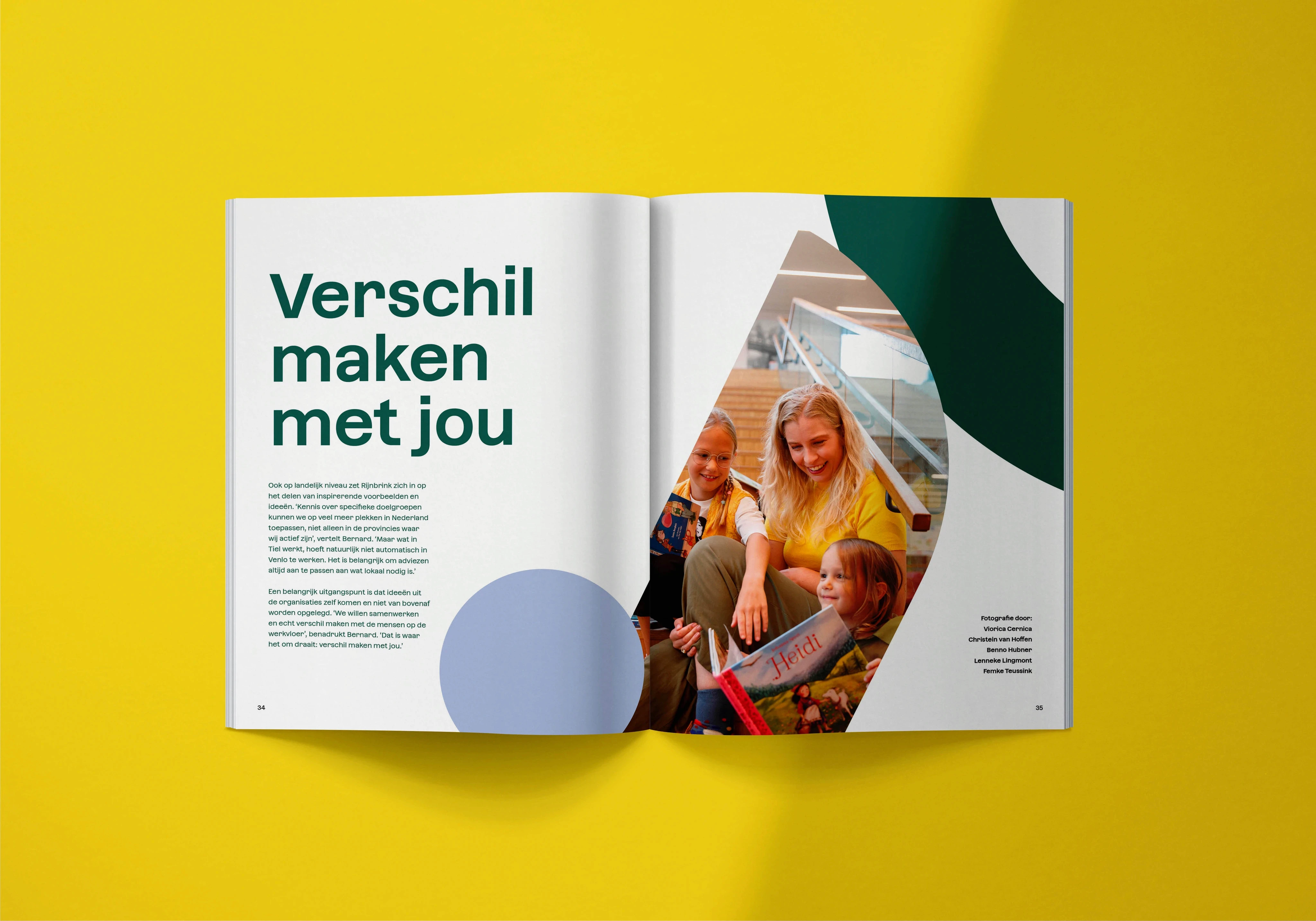 Grafisch ontwerp Rijnbrink boek spread