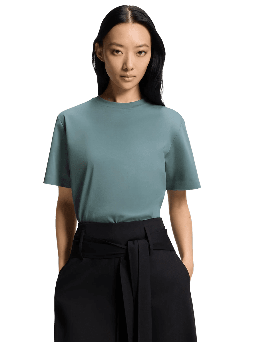 Relaxed-fit T-shirt in mercerized cotton