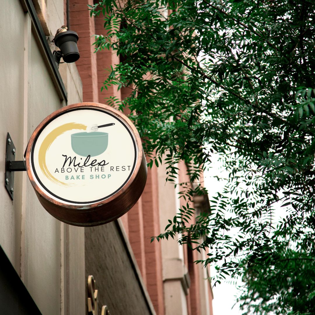 Bakery exterior circular sign