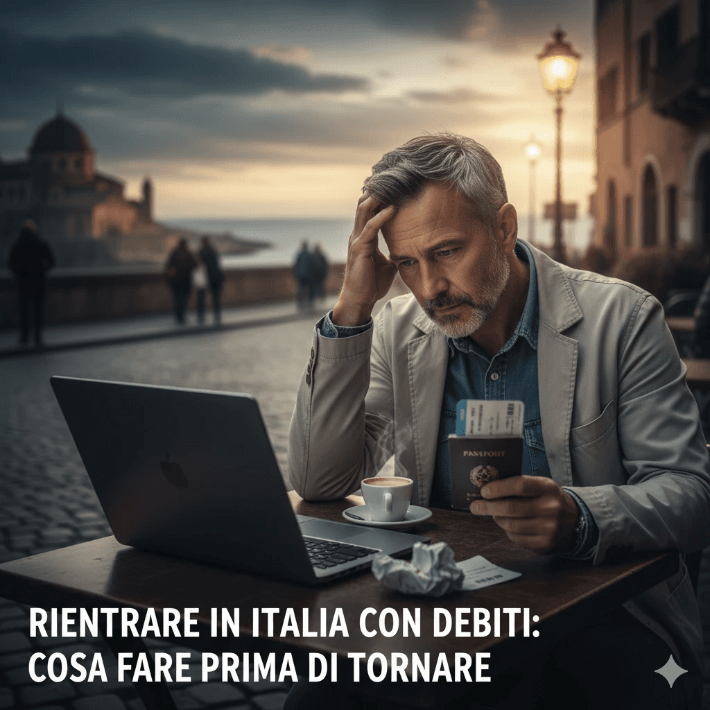 Rientrare in Italia con debiti: cosa fare prima di tornare