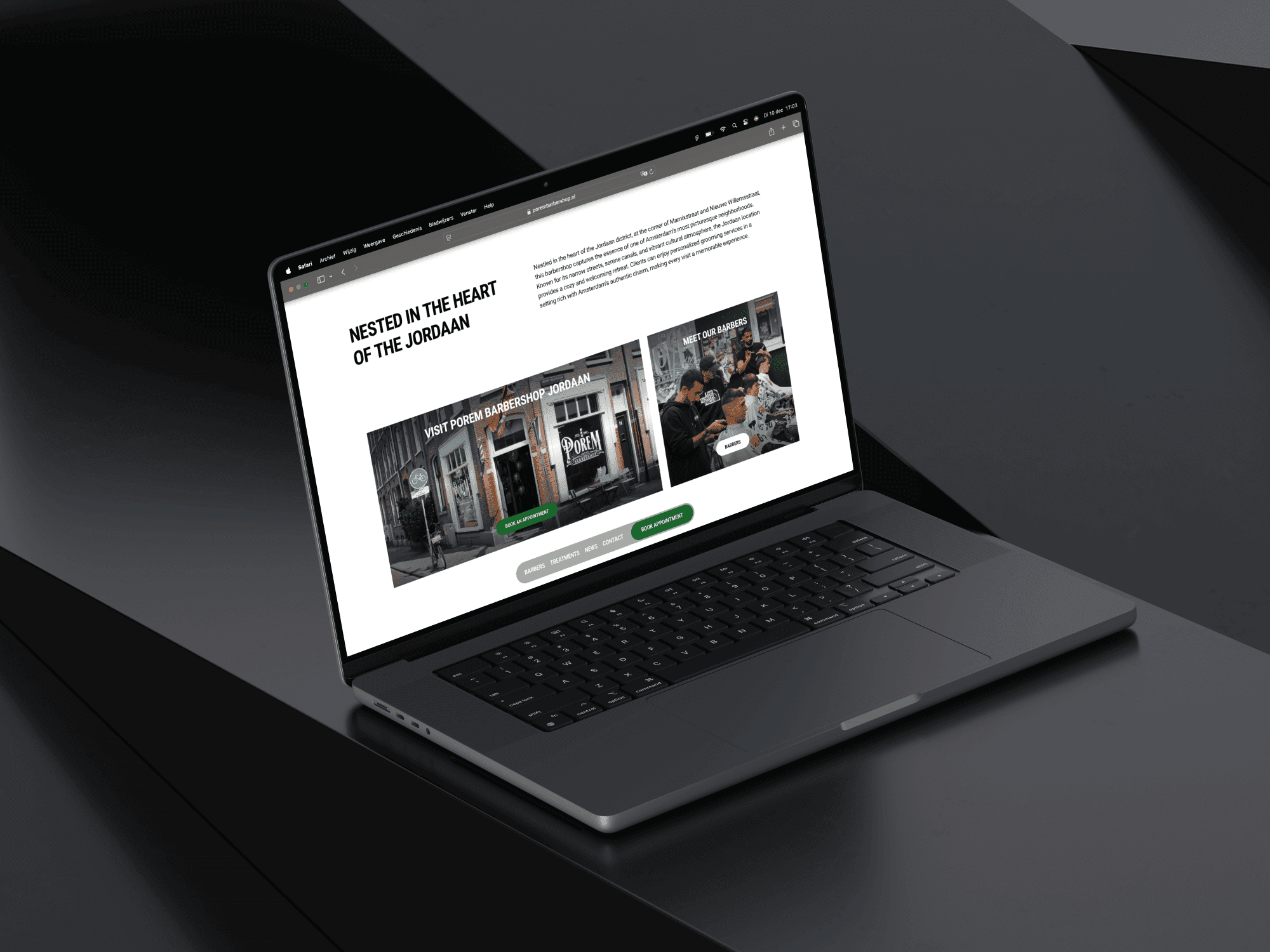 website porem barbershop