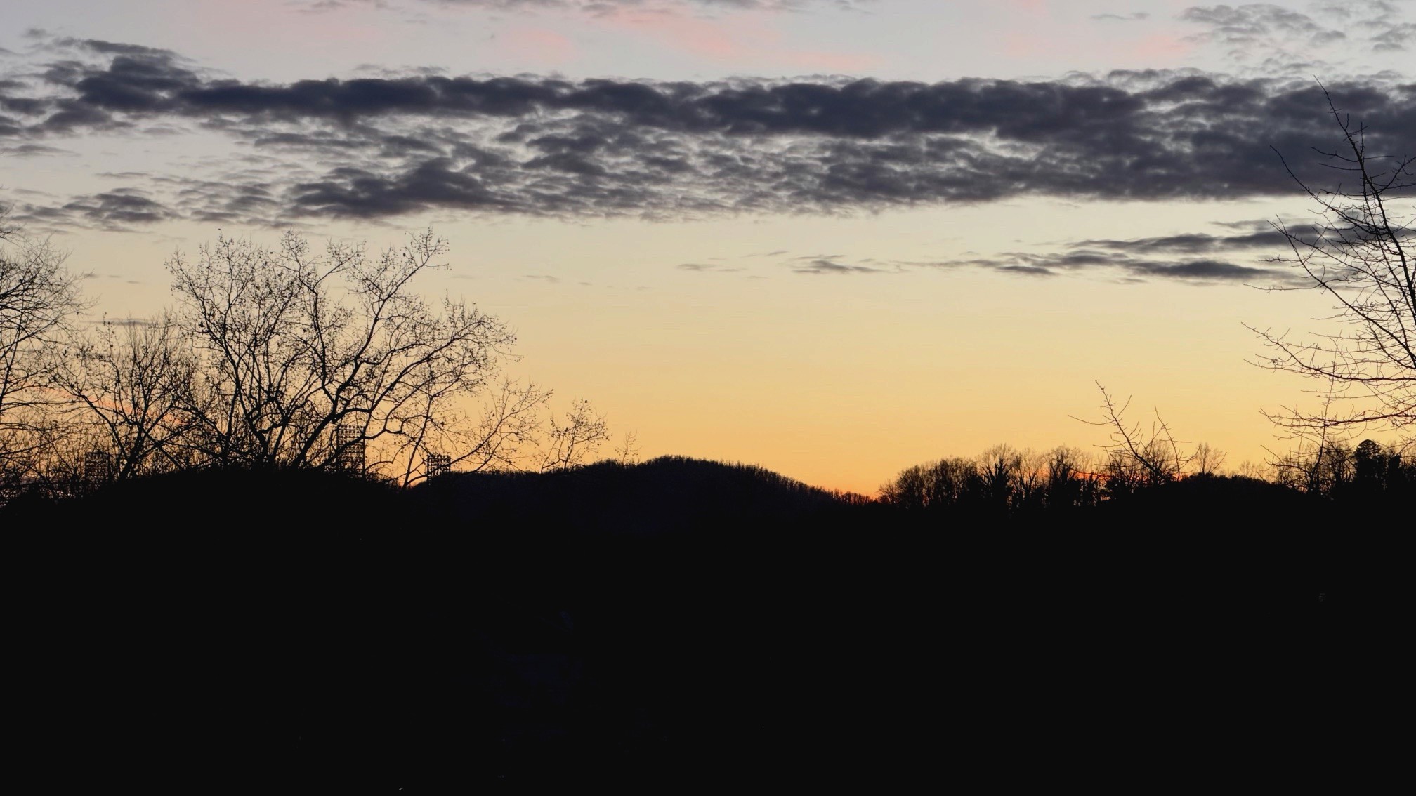 sunset over the blueridge