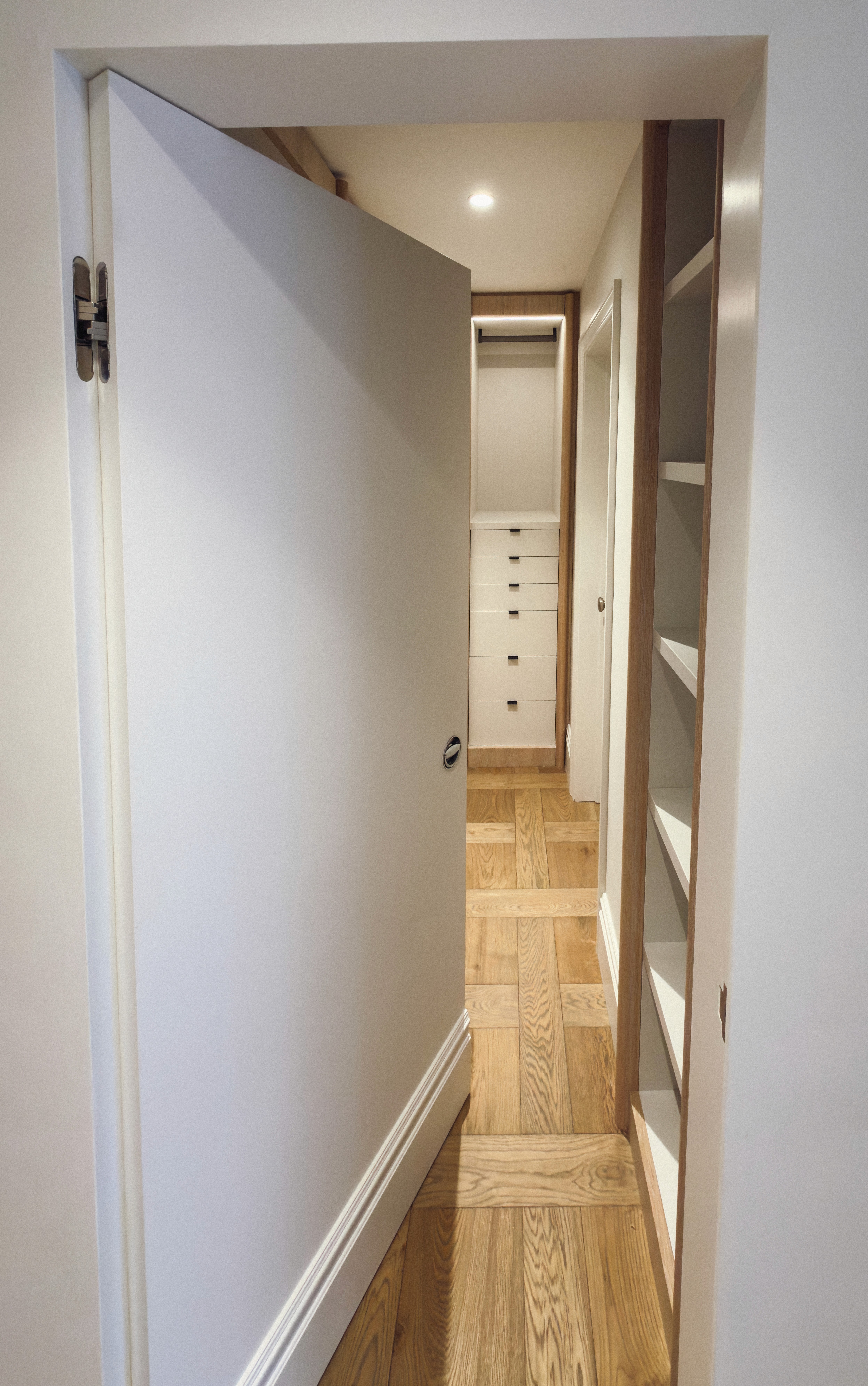 Walkin wardrobe with invisible entry door