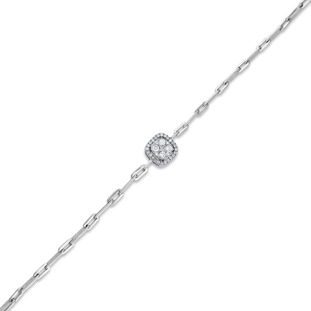 Assos 0.27 Karat G SI Baget Pırlanta Beyaz Altın Bileklik