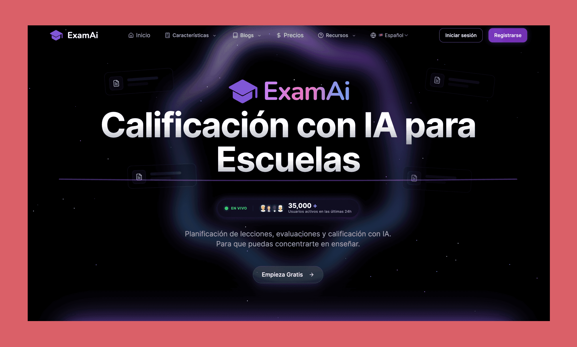 Lovable project example: AI platform for examp prep