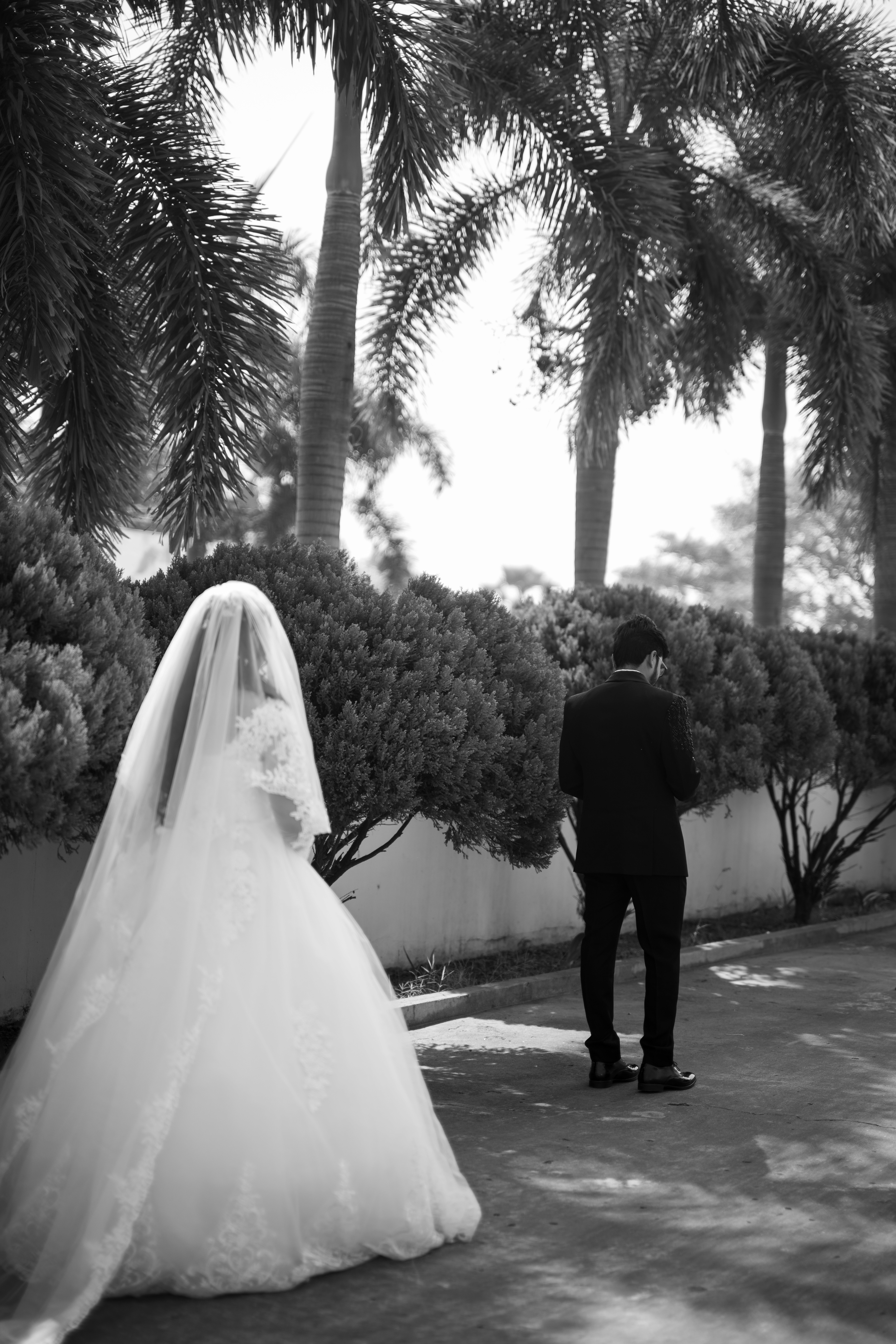 Christian wedding ceremony with bride in white gown and veil, photographed by Wow Makers wedding photography in Hyderabad, India.