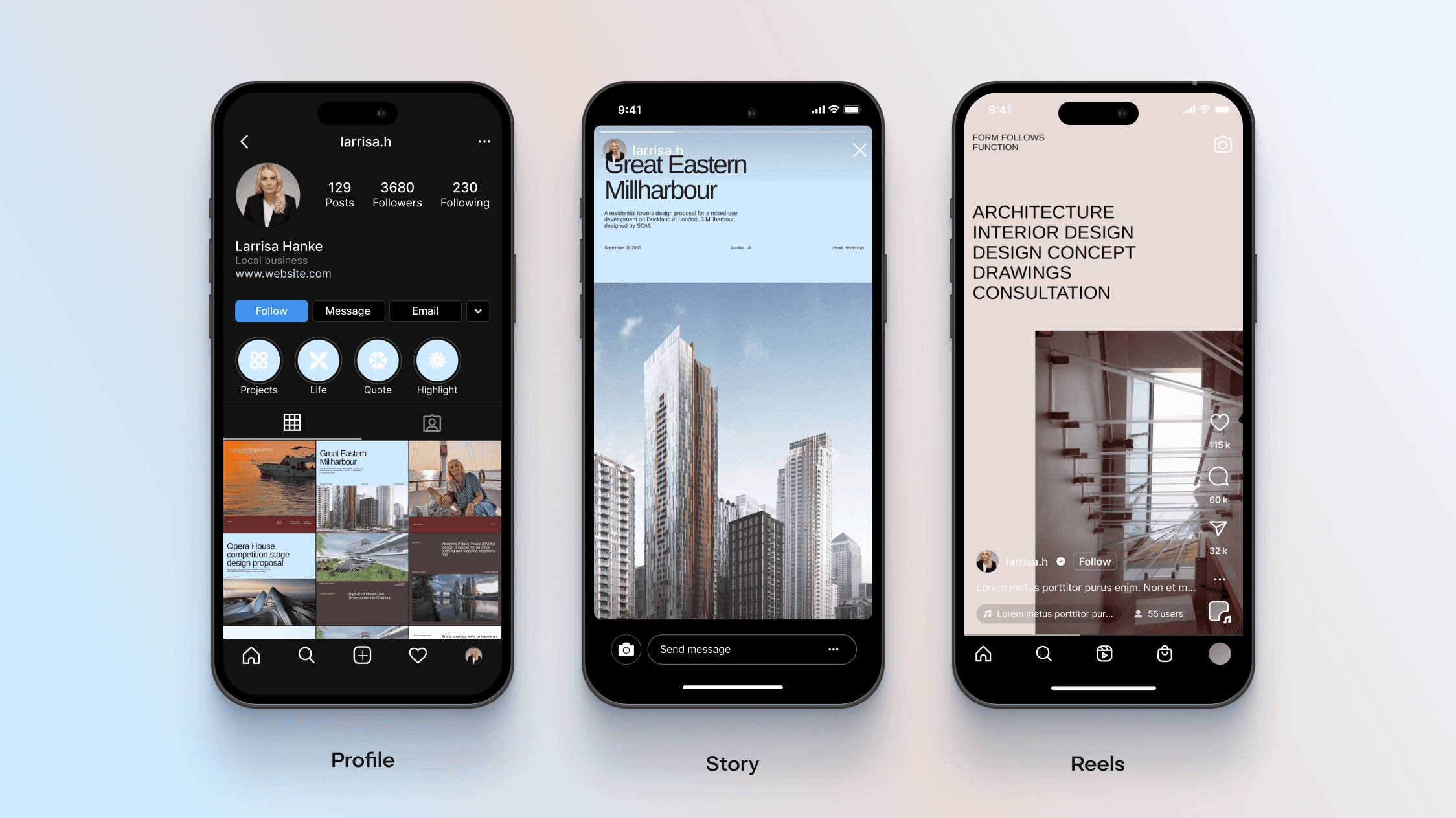 instagram profile grid and content deisgn
