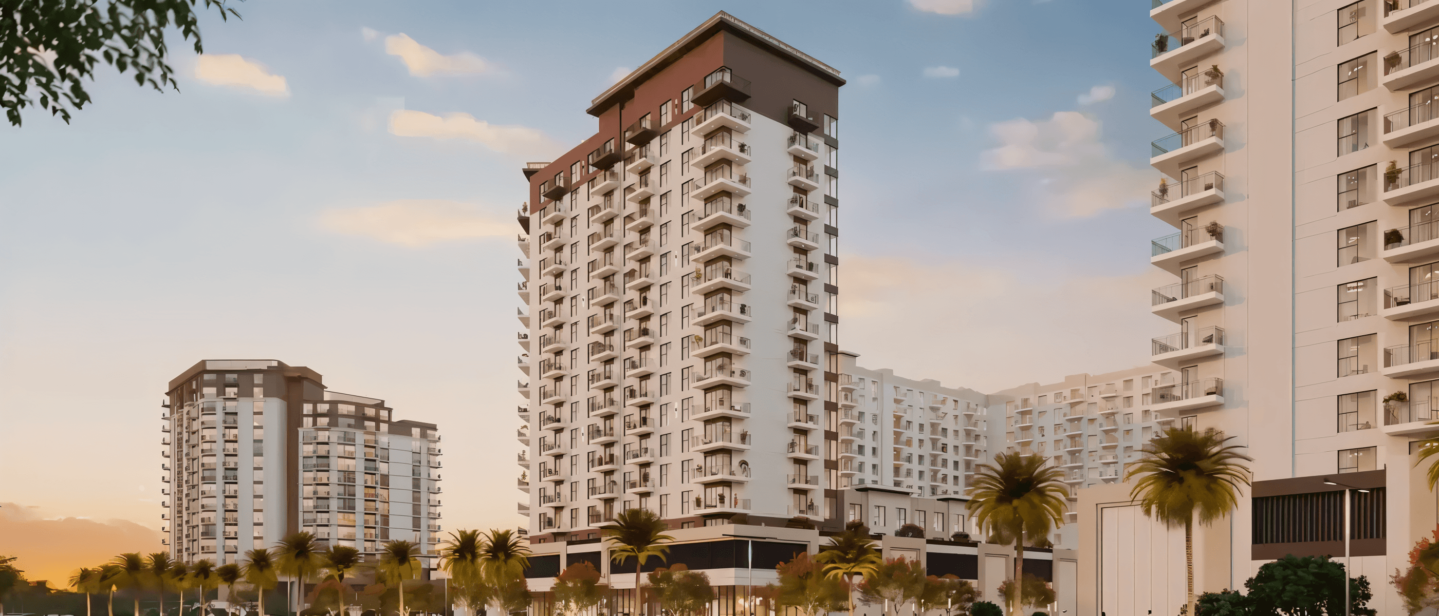 The Farishta 2 residential tower in Dubai features a striking modern design, highlighting the city's skyline.