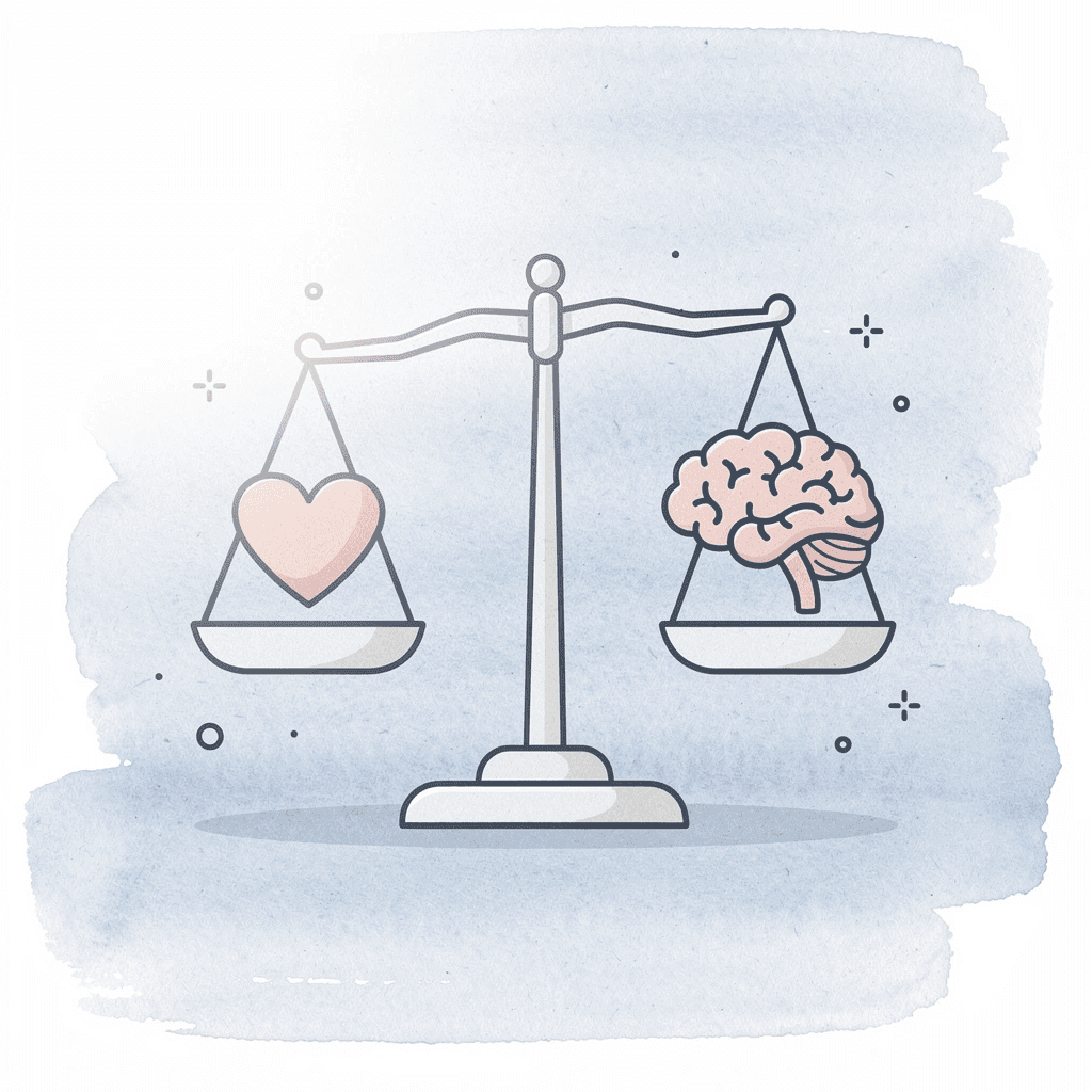 Balance scale comparing time-consuming manual methods with fast AI tools