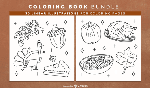 seasonal coloring book page design