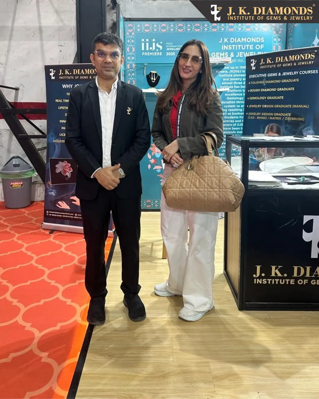farah-khan-ali-iijs-2025-visit-jk-diamonds-institute
