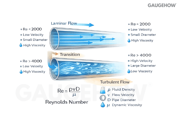 Reynolds number laminar vs turbulent flow