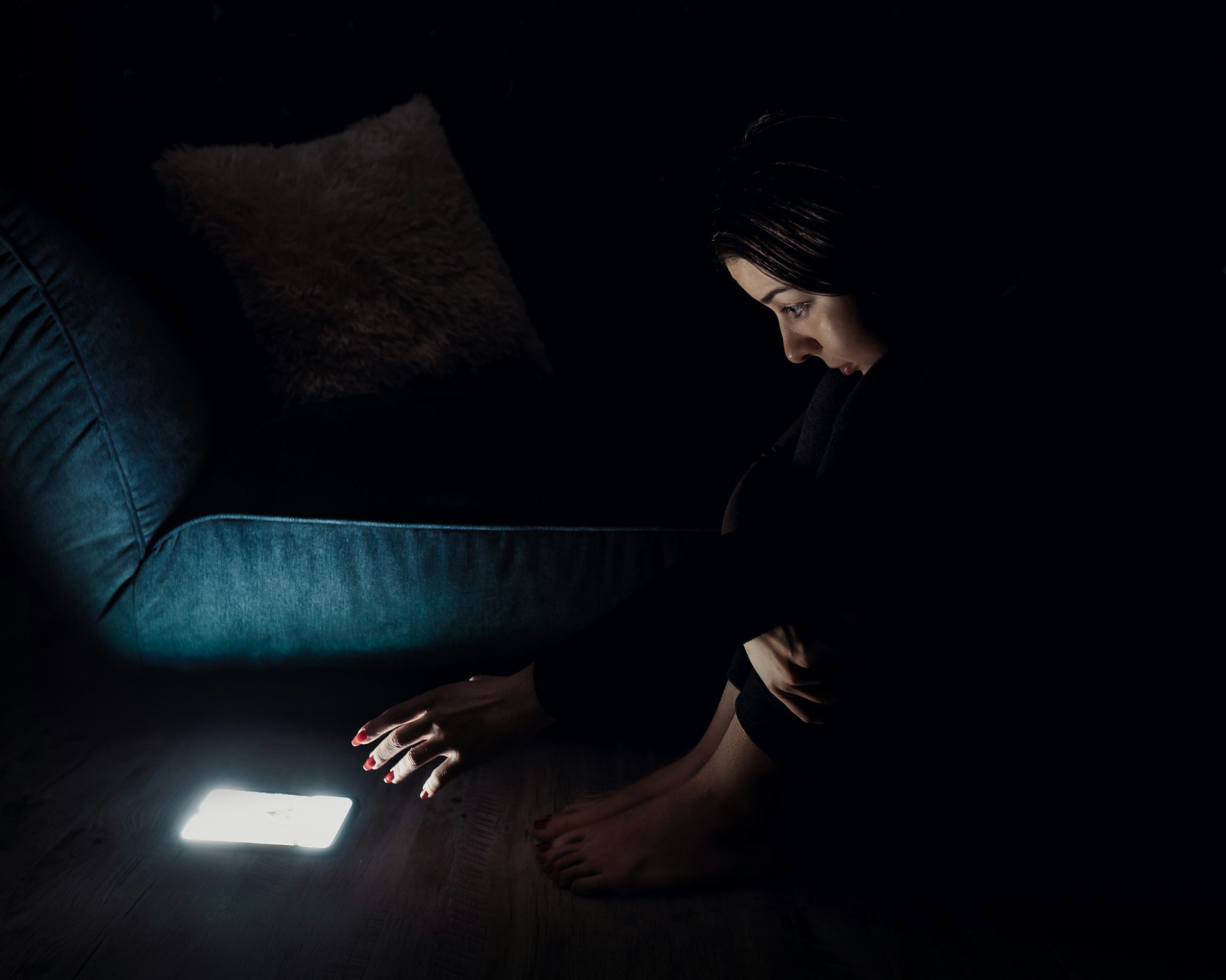 Woman Using Mobile - Porn Addiction Effects