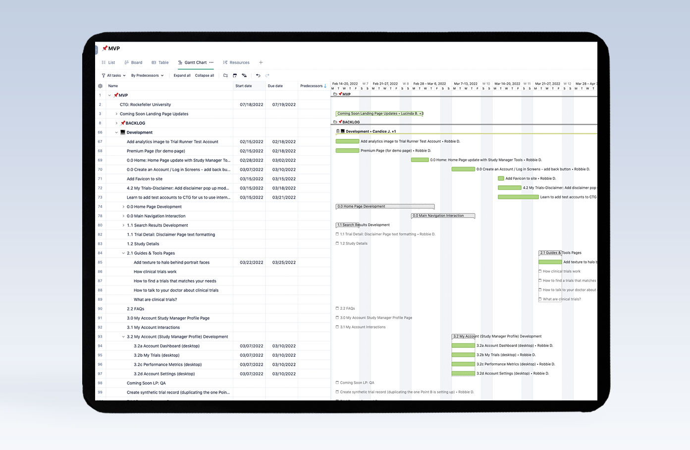Wondros clinical trials project plan