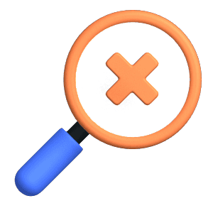 3D magnifying glass icon